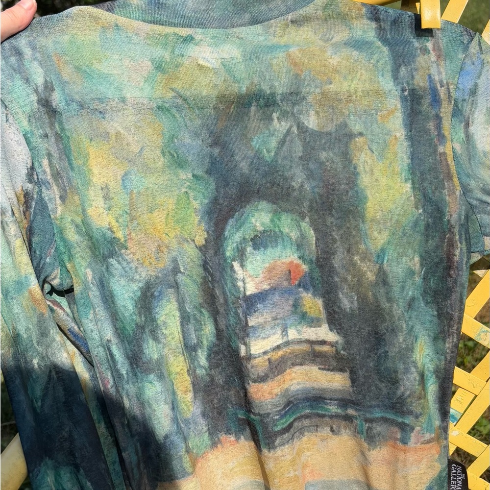 Topshop Graphic National Gallery
Chantilly Mesh Long Sleeve Top In Green